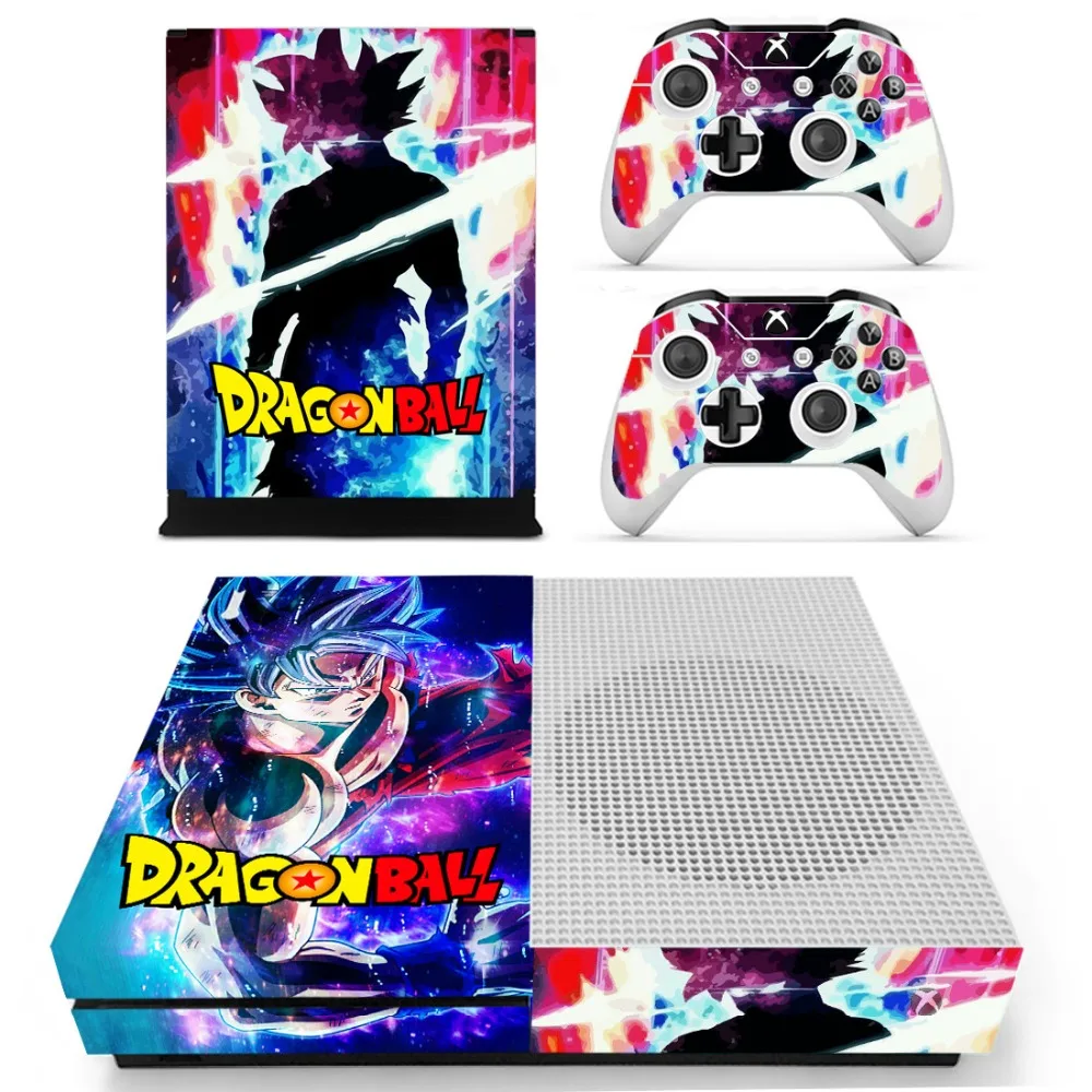 Наклейка Dragon Ball Z Super Skin для консоли Xbox One S и контроллеров тонкий виниловый стикер