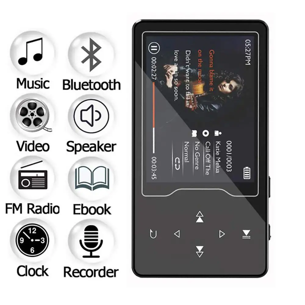 Mp4 плеер с Bluetooth 4 2 музыкальный проигрыватель HiFi Sound на 16 ГБ большой TFT экран дюйма