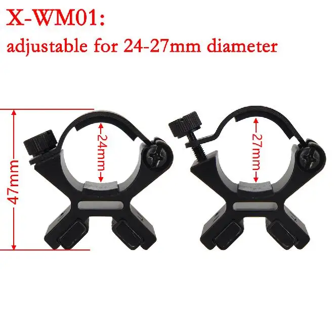 For 24mm-27mm Крепкая Магнитная x-образная рама, крепление для оружия, X-WM01, X-WM02, тактический охотничий фонарик, кронштейн для прицела, крепления для 24-27 мм и 27-30 мм - Цвет: For 24mm-27mm