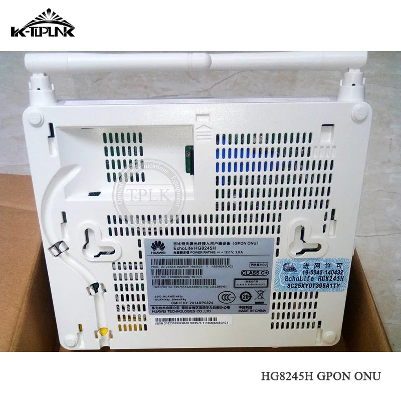100% Оригинальный HG8245H ONT с 4GE + 2 порта Голос WIFI GPON OUN 2dbi английская прошивка Самая