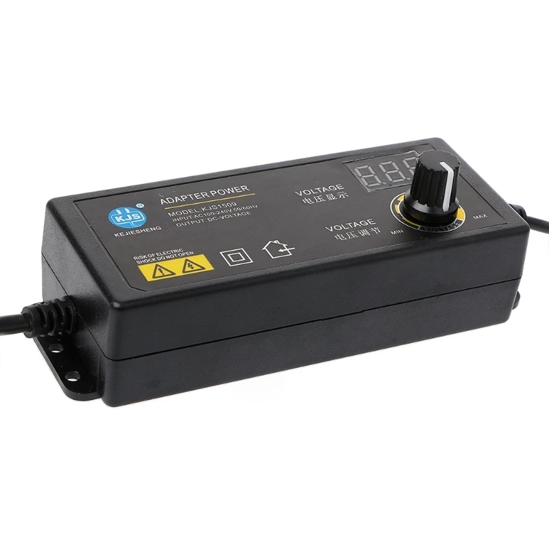 60W 3-24V Adjustable Adapter With Display Screen Of Voltage DC 100V-240VAC 50/60Hz EU Plug | Обустройство дома