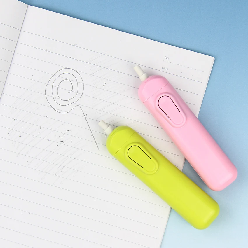 

1PC New Cute 4 Color Electric Eraser Kit Automatic School Supplies Stationery Gift With 20 Refills