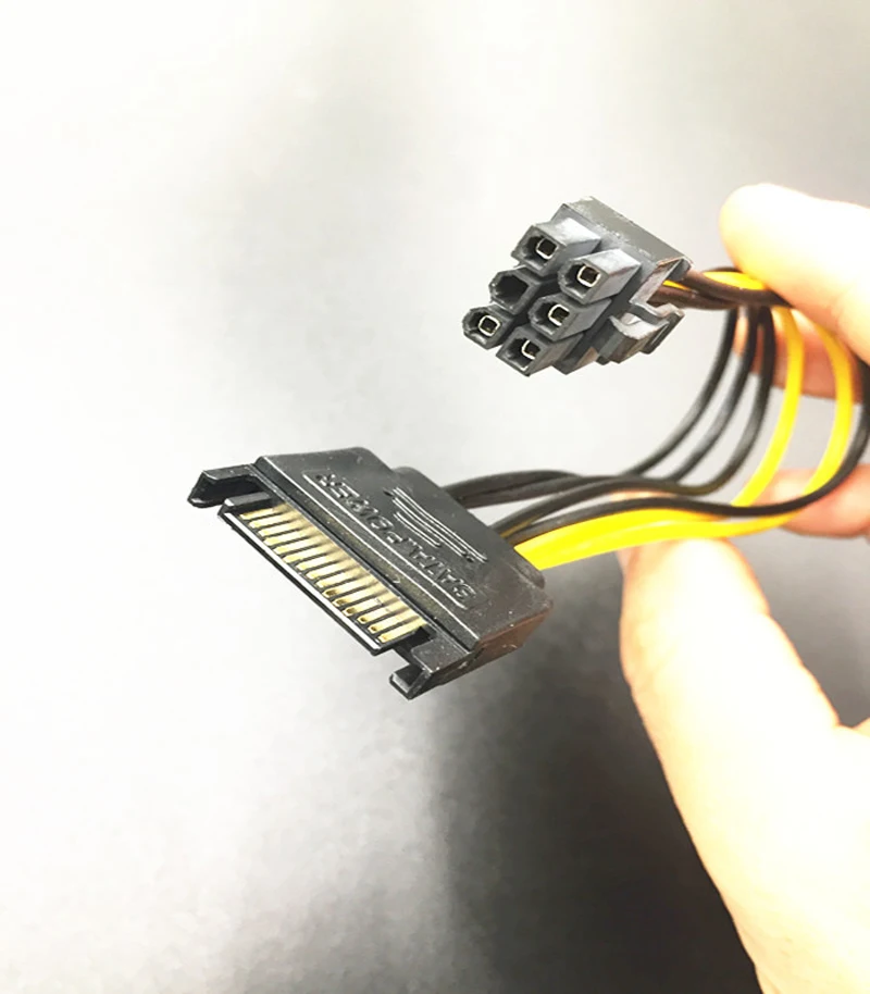 Адаптер питания 15pin SATA на 6pin PCIe PCI E Express Кабель адаптер 20 см 6Pin кабель для