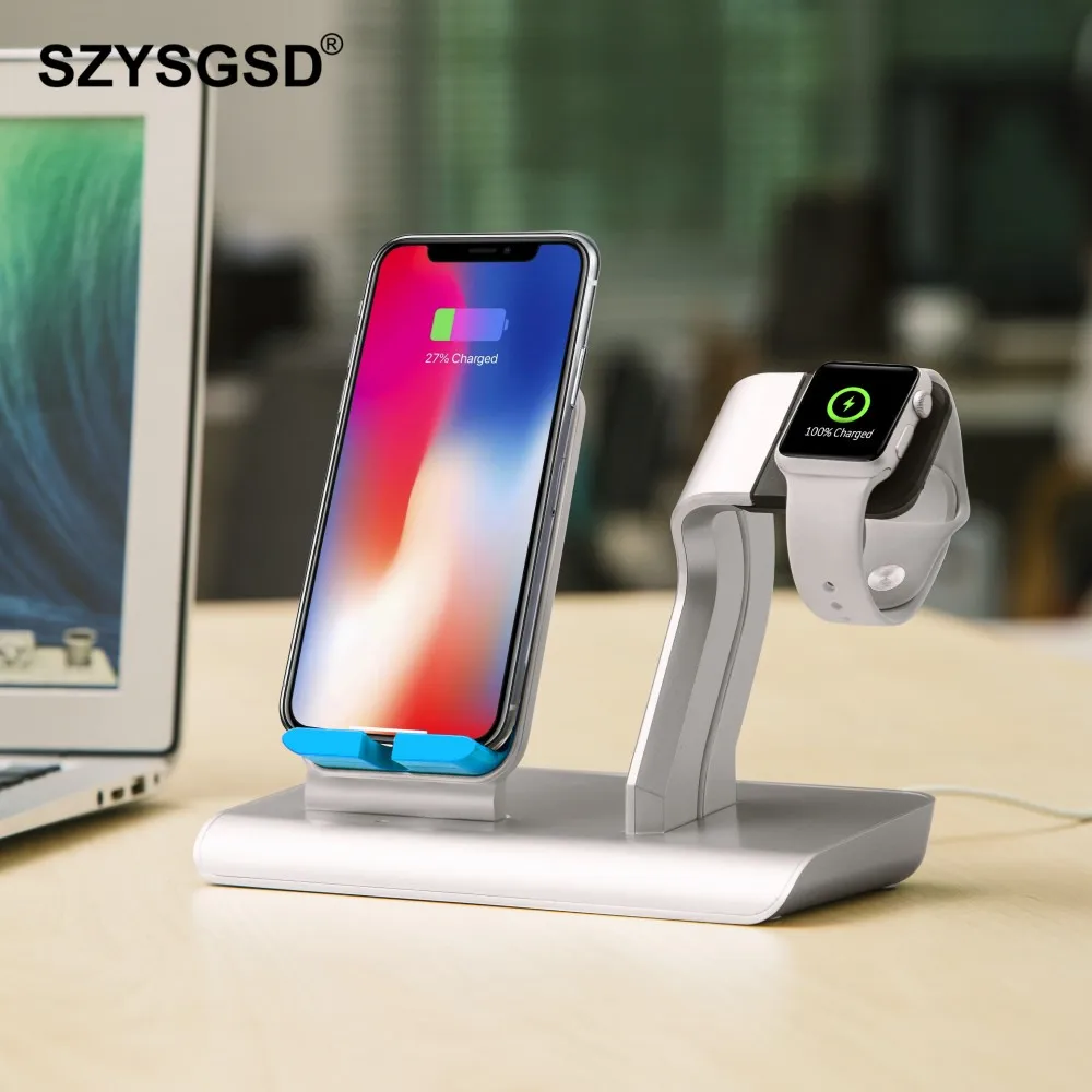 SZYSGSD Беспроводное зарядное устройство для iPhone XS X 8 Plus Настольный держатель