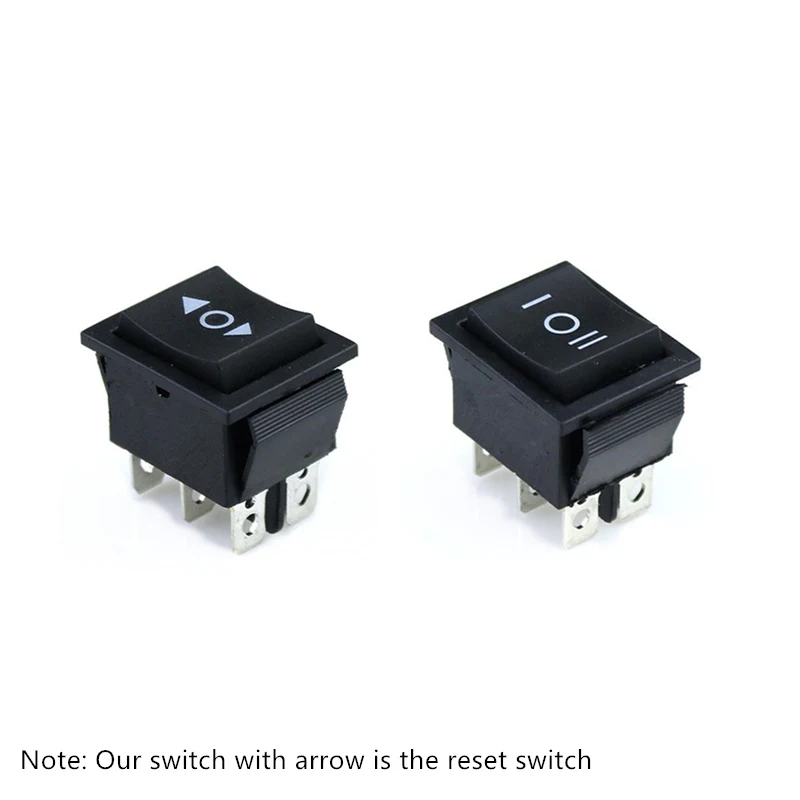 

1 PCS KCD4 6 Pin Black Rocker Switch ON-OFF-ON 3 Position 16A 250VAC/ 20A 125VAC Reset Power Switch