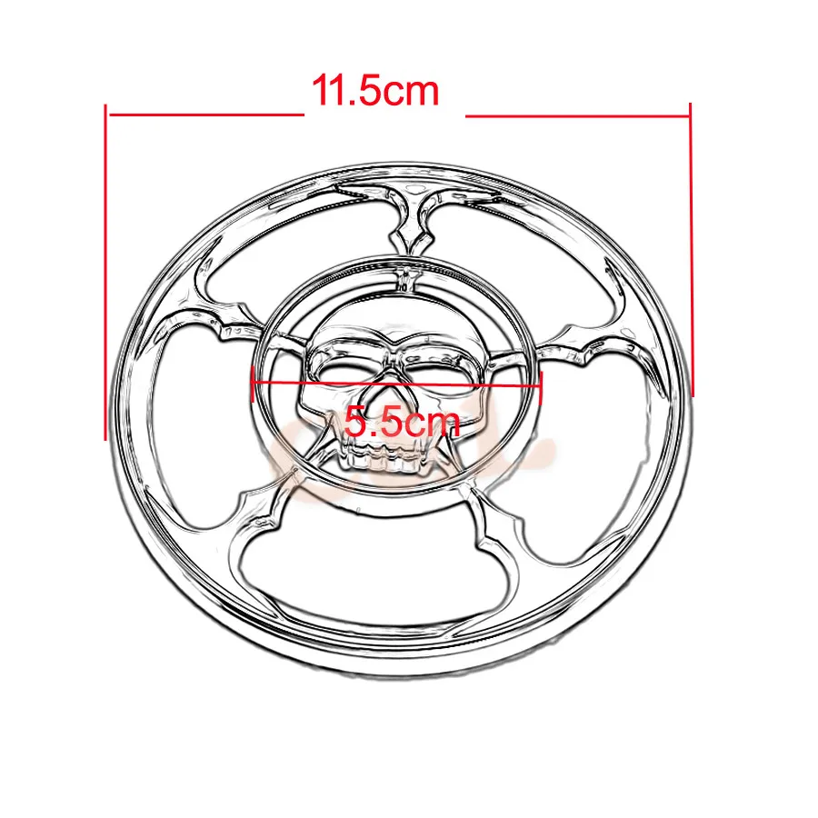 Пара хромированный динамик в форме черепа обшивка Гриль Крышка для Harley Touring Electra