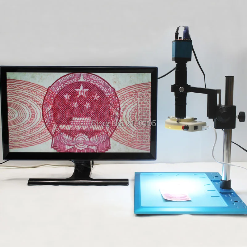 Камера микроскопа с тремя выходами VGA USB AV InterfaceIndustrial + прецизионное основание для