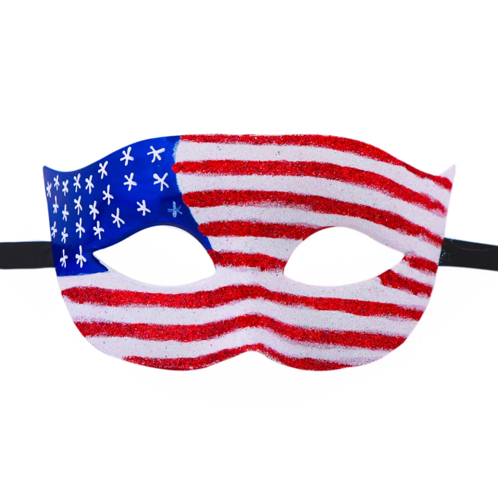 2017 популярный с блестками Национальный флаг страны маскарадные маски
