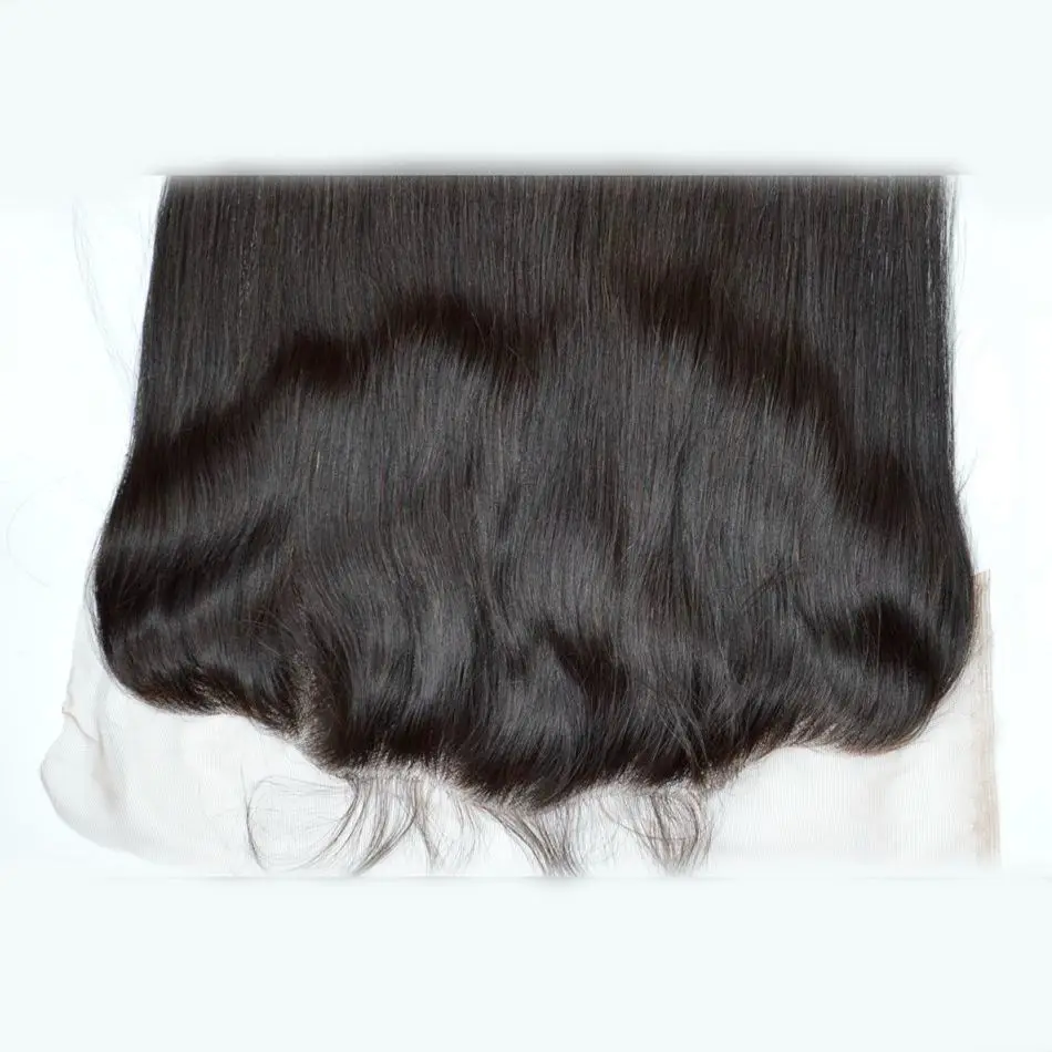 Европейские Прямые Волосы 3 Связки С Кружево Фронтальной 13*6 Уха до Кружева