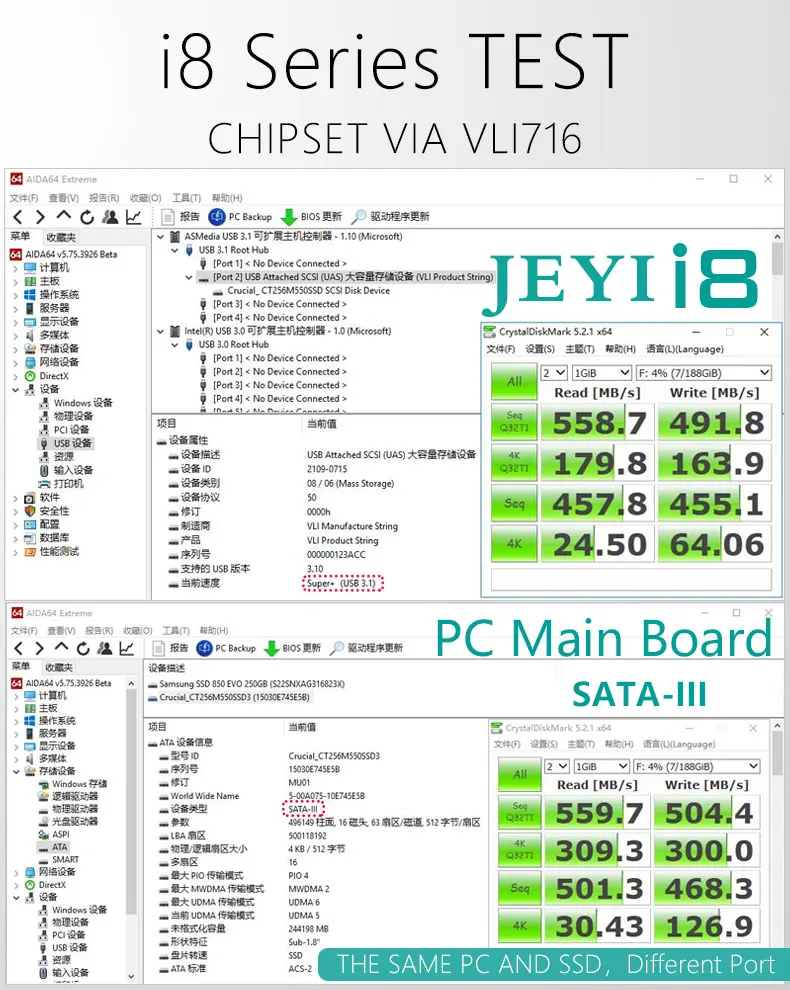JEYI AVIGATOR m.2 NVME TYPE C USB3.1 GEN2 Магнитный всасывающий мобильный SSD box TYPE C3.1 JMS583 m2 USB3.1 M.2 PCIE SSD U.2 PCI-E SATA