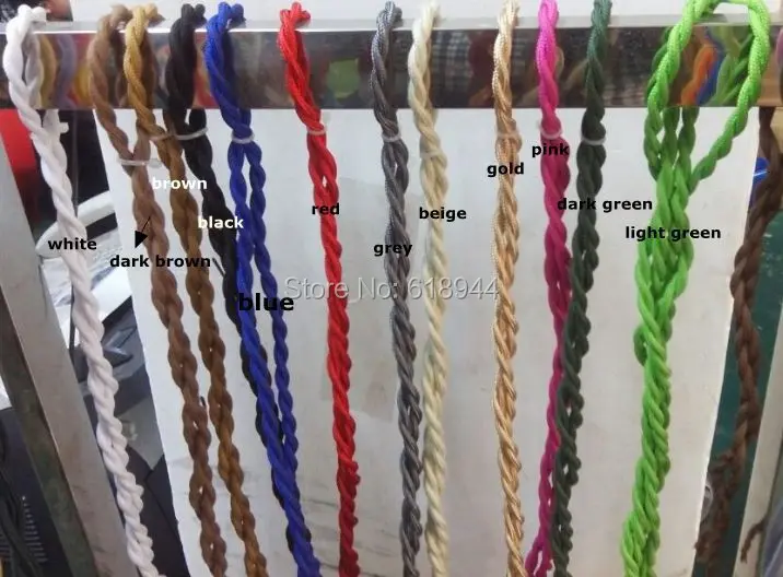 

Colorful Vintage Lamp Cord Twisted Electrical Wire Antique Light Lamps Diy Accessories Decoration Lamp Cables 110/220V