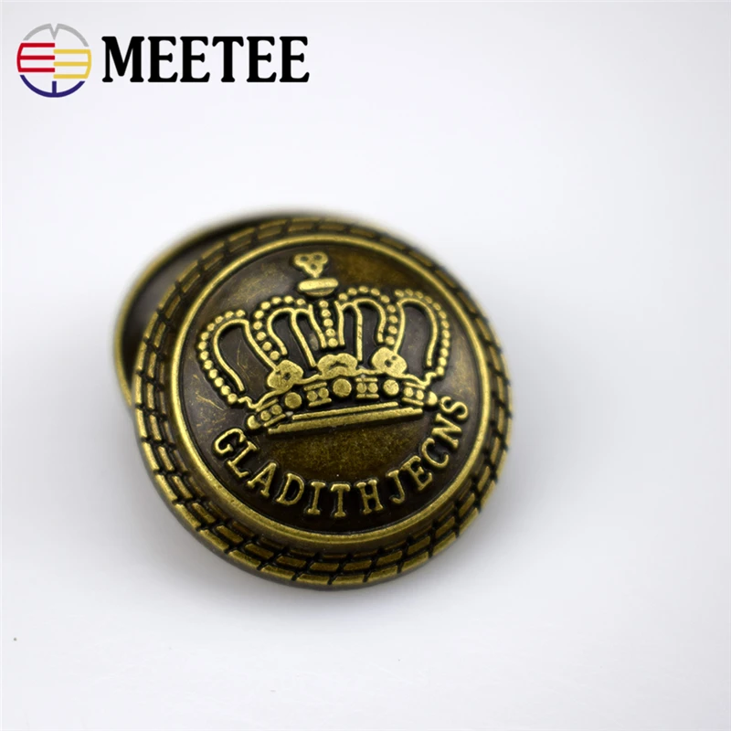 Металлические пуговицы Meetee бронзового цвета 13/15/17/20/22/25 мм 10 шт. | Дом и сад