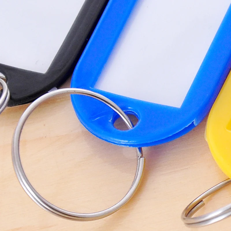 100 шт. пластиковые брелки для ключей багажа идентификационные этикетки карта Fob