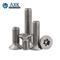 torx screw countersunk head stainless steel 50pcslot m4 m5 m6 security stainlness flat high quality service electrical