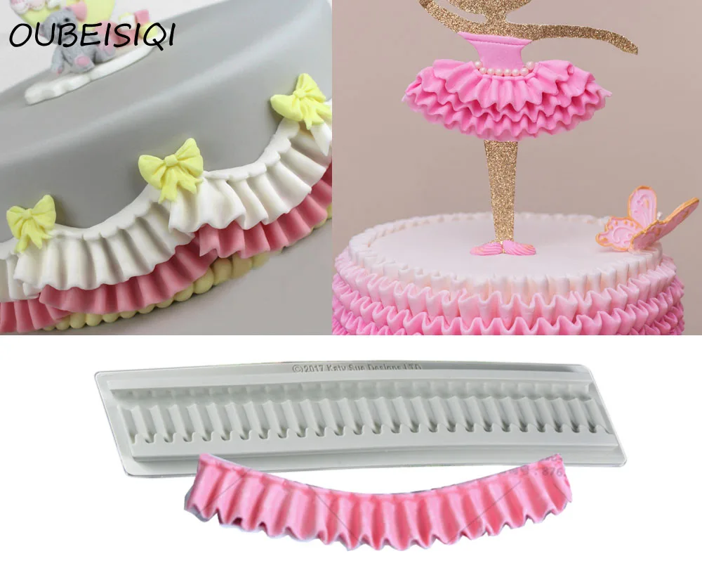 Боковая кнопка с оборками силиконовые формы цветок Форма для пирога формочка