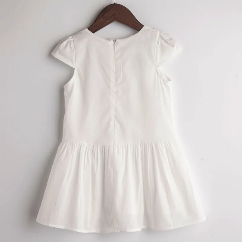 Детская Хлопковая одежда с вышивкой для девочек новое Брендовое летнее платье