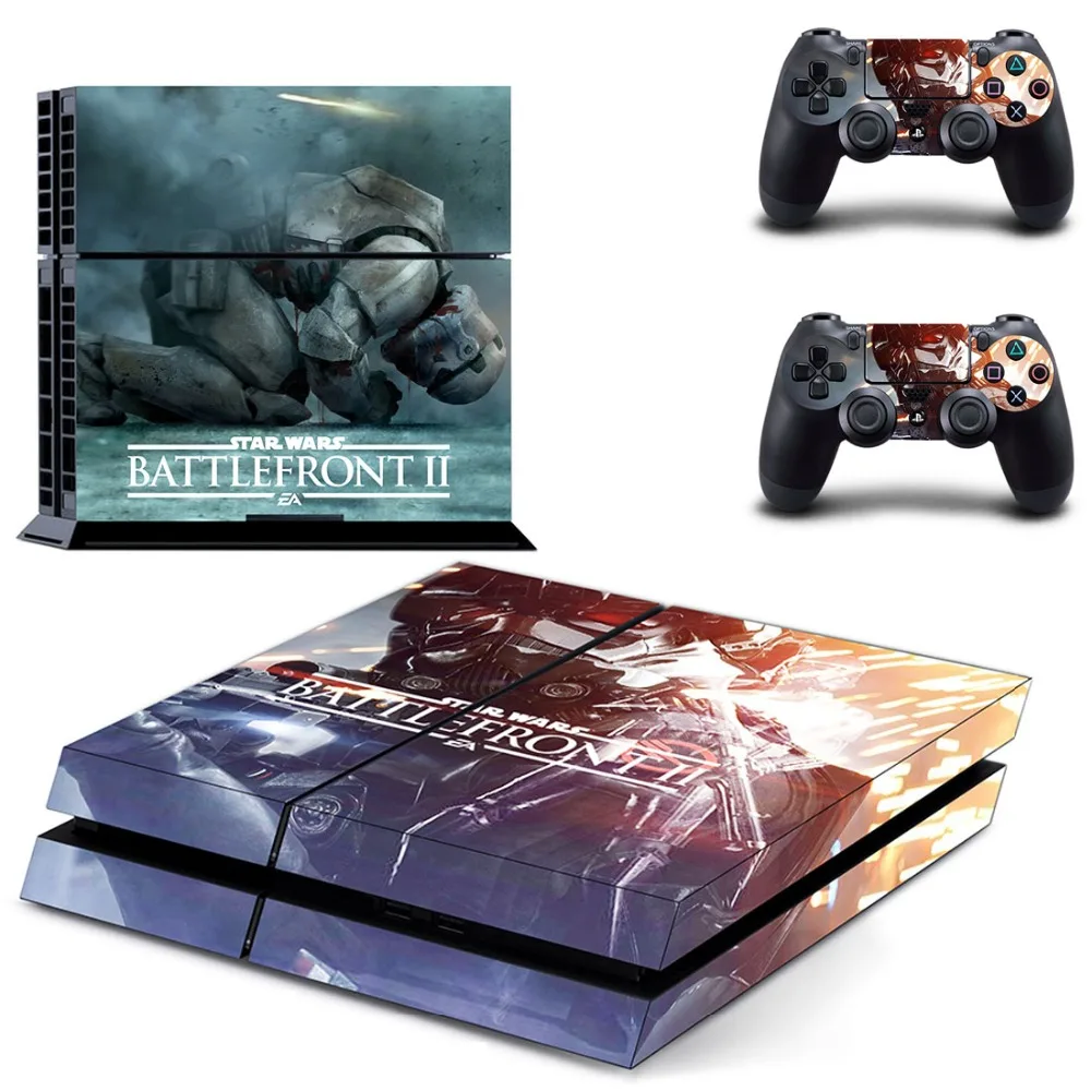 Star Wars battleпередний 2 наклейка для PS4 виниловая наклейка, стикер для консоли sony Playstation 4 и 2 контроллера наклейка для PS4 наклейка