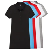 new summer womens clothing fashion polo collar loose short sleeved sports style clothing womens slimming polo dress l02