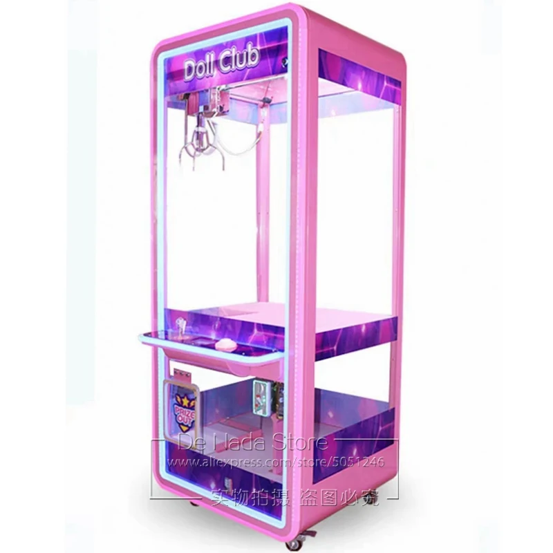 Кукла клуб Прозрачная аркадная игра машина Монета игрушки журавли коготь