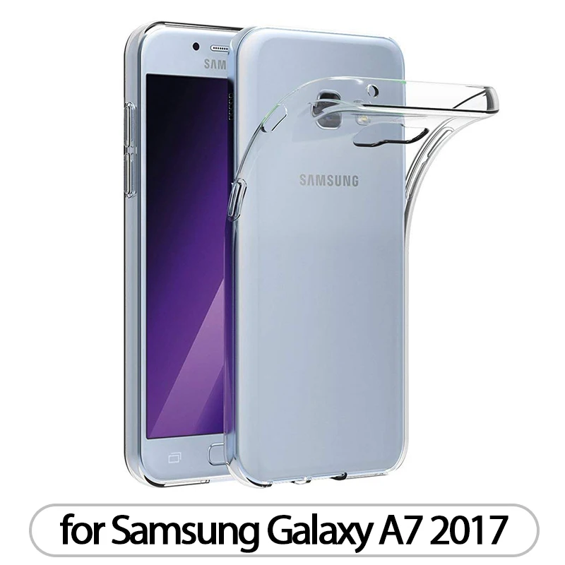 Чехол для samsung Galaxy A3 A5 A7 термополиуретановый Силиконовый прочный чистый мягкий чехол для samsung A3 A5 A7 A320 A520 A720 задняя крышка - Цвет: for Galaxy A7 2017