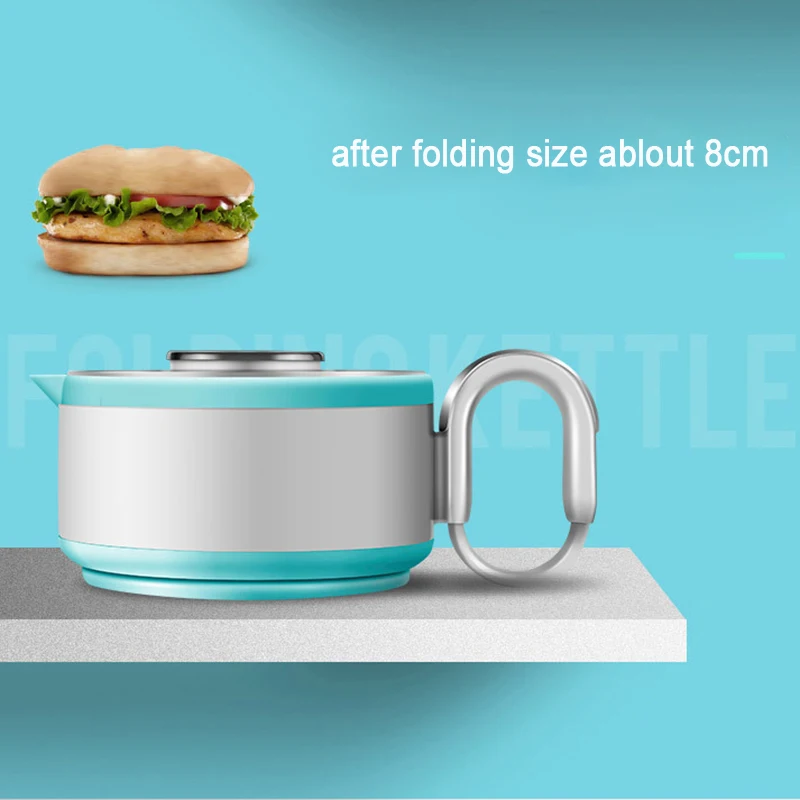 110-220V Electric Mini Travel Kettle Silicone Foldable Automatic Power-off Camping Portable Water Boiler With Cup Electric