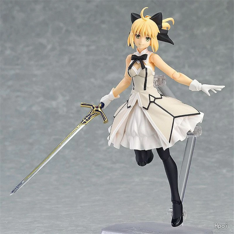 Аниме Fate Grand Order Saber Lily Figma EX 038 Artoria Pendragon ПВХ Фигурки Коллекционная модель игрушки