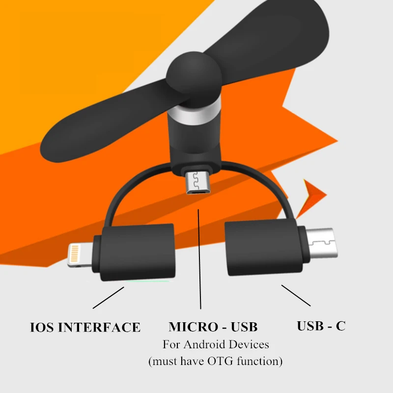 Binful Mini портативный вентилятор Micro USB мобильный телефон гаджет тестер для iphone 5 6 6s 7