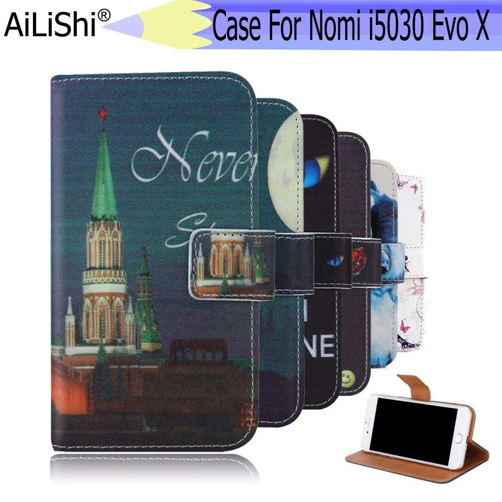 AiLiShi для Nomi i5030 Evo X эксклюзивный чехол для телефона i5030 Evo X Nomi кожаный чехол раскладной держатель для кредитной карты кошелек 6 видов цветов хит продаж