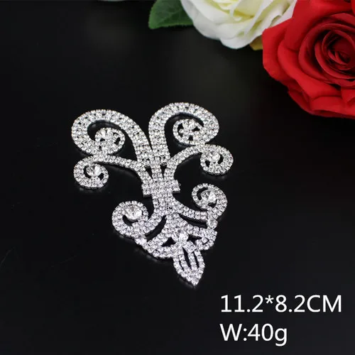 11.2x8.2cm Applique Роскошный вырез ручной работы AB аппликация СТРАЗА необычная одежда Цветочная аппликация для свадебного платья повязка на голову подвязки украшения для одежды - Цвет: 11.2x8.2cm Applique