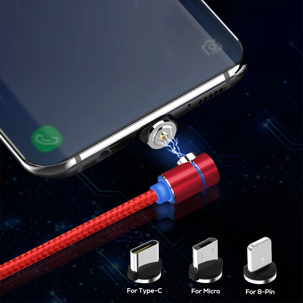 Быстрый Магнитный кабель для iPhone XS X XR 7 Micro USB быстрое зарядное устройство Тип C