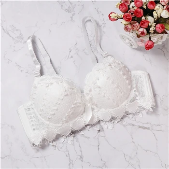 white bra Женское нижнее белье, бюстгальтер пуш-ап, кружевной бюстгальтер, брендовый сексуальный бюстгальтер с вышивкой и кисточками - Цвет: white bra