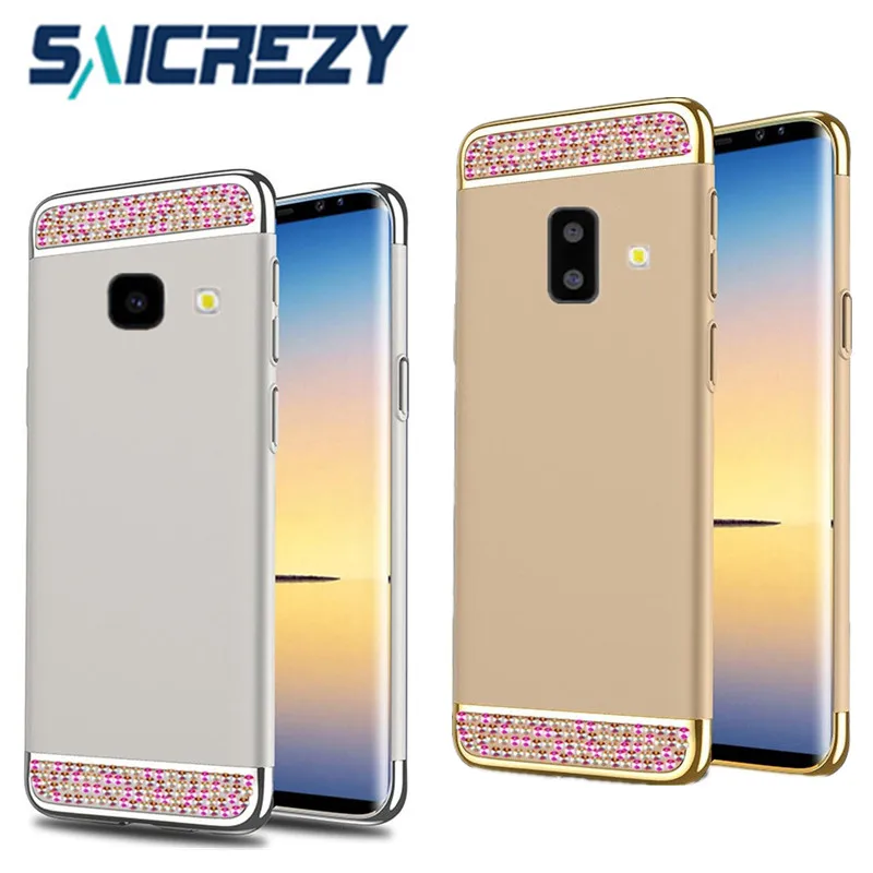 Colorful crystal Case For Samsung J6 Plus bumper Hard Silicone Galaxy J8 J4 Core A6 A8 2018 Phone Cover | Мобильные телефоны и
