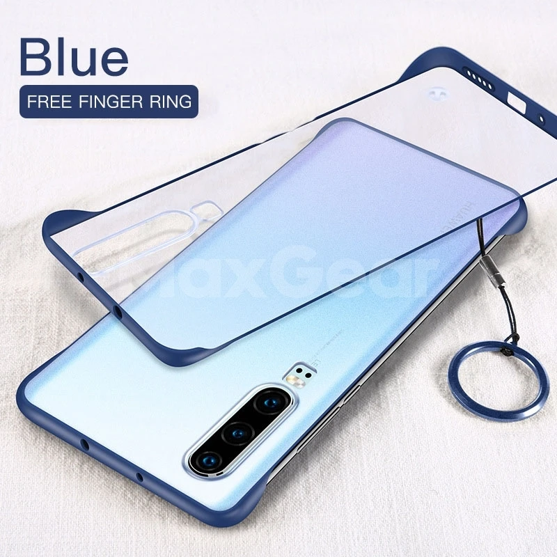 Blue With Ring Чехол-Бампер для huawei P20 P30 Pro Lite, прозрачный гибридный чехол с кристаллами для Honor mate 10 20 Pro Nova 3 3i 4 5 5i, чехол-рамка с кольцом - Цвет: Blue With Ring
