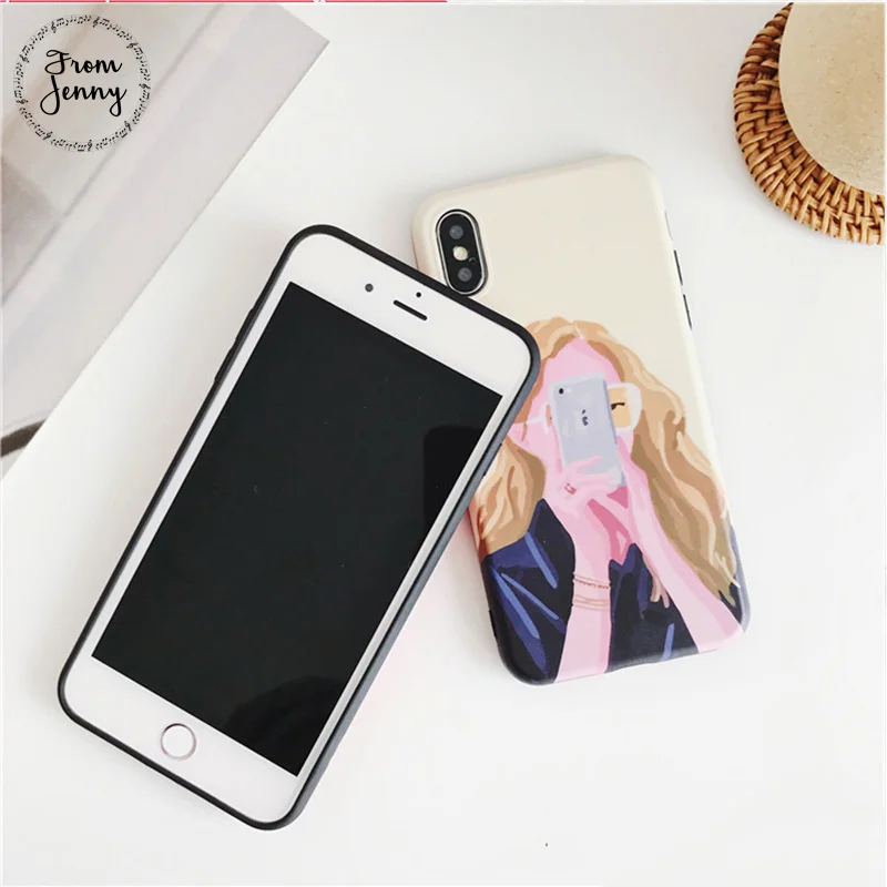 From Jenny с рисунком Дамская защитный чехол для телефона iphone X 6 plus 7 8 plus/iphone S/6 S +