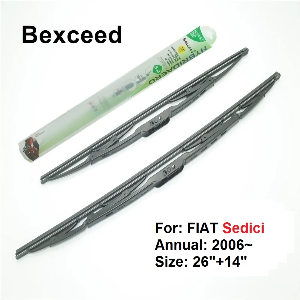 1 пара (26 + 14 дюймов) щетки стеклоочистителя для FIAT Sedici 2006 ~|wiper blade 26|26 wiper bladecar 26&quot |