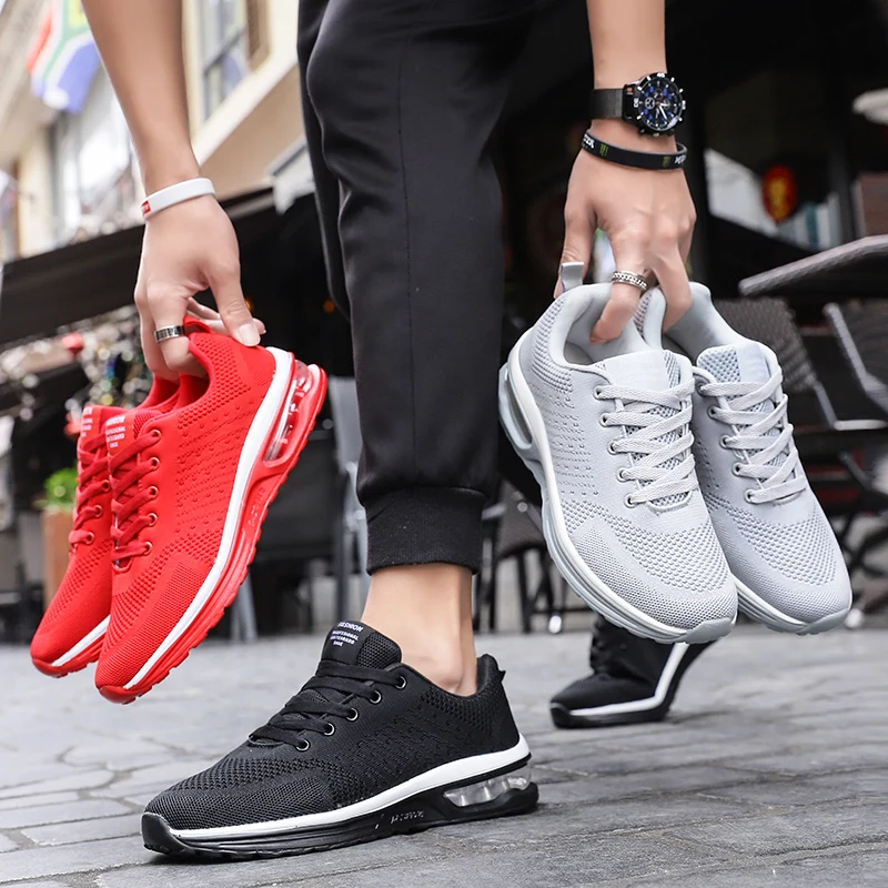 

Mens Spring Summer Running Shoes Sport Outdoor Sneakers Breathable For Women Tenis Gym Cushion Trainers Plus Size 47 Footwear
