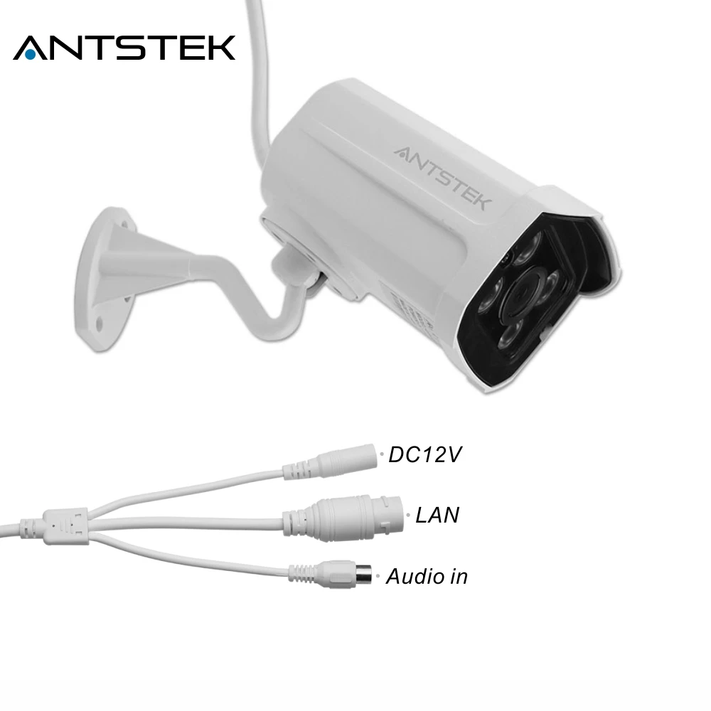 ANTSTEK Full HD 1080 P H.265 Onvif Открытый 2MP Инфракрасный Пуля IP Камера с аудио в Интерфейс