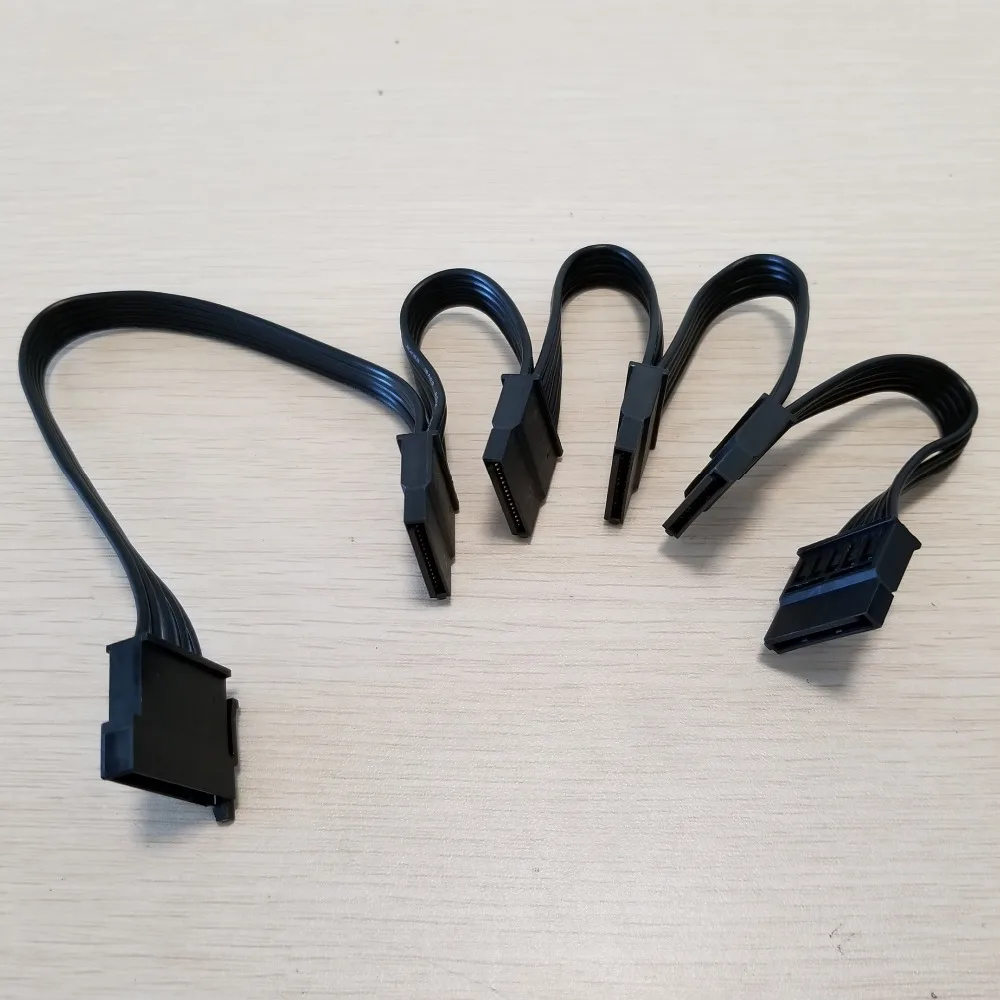 1to5 ATX sata штекер до 5 мама серийный ATA HDD жесткий диск чехол кабель питания 18AWG
