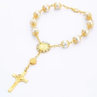 10pcs baby shower favor christening bracelet cross bracelet baby shower girl boy baptism gift cute giveaway souvenir