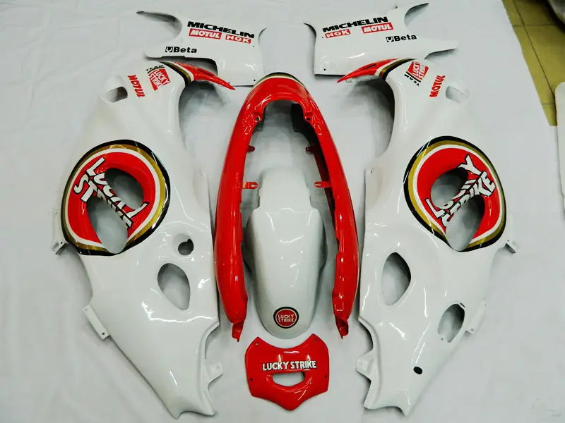 

white Lucky ABS Fairing for Suzuki GSX600F GSX750F 97 98 99 00 01 02 03 04 05 06 GSX 600F 750F Katana+7 Gifts