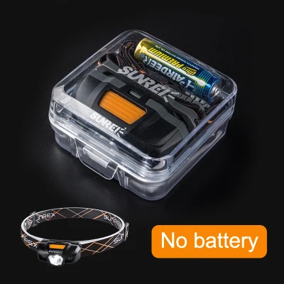 Orange button SUNREI ee2 ультра-светильник IPX6 Водонепроницаемый походный Кемпинг спортивный светодиодный белый светильник налобный фонарь без батареи - Цвет: Orange button