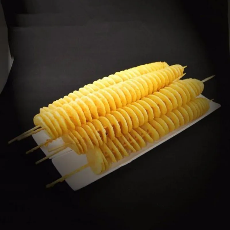 1 шт. Горячая Инструкция для Tornado potato спиральный резак слайсер из нержавеющей стали чипы делая спиральный нож DIY кухонные инструменты