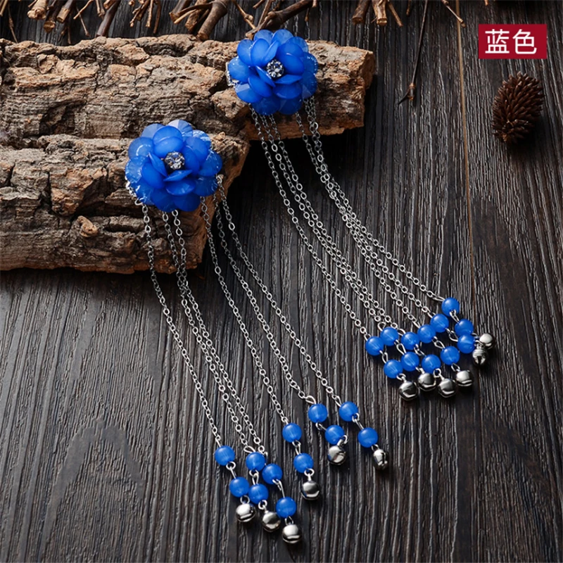 Китайская традиция Han Dynasty Серебряная палочка для волос Акриловая Камелия