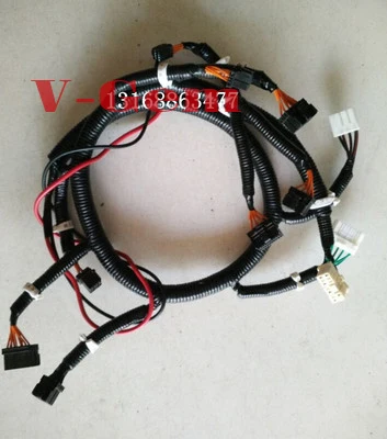 Free shipping! Universal Excavator Wire harness for multi-purpose display screen of diggeer gerneral excavator wire line  Автомобили