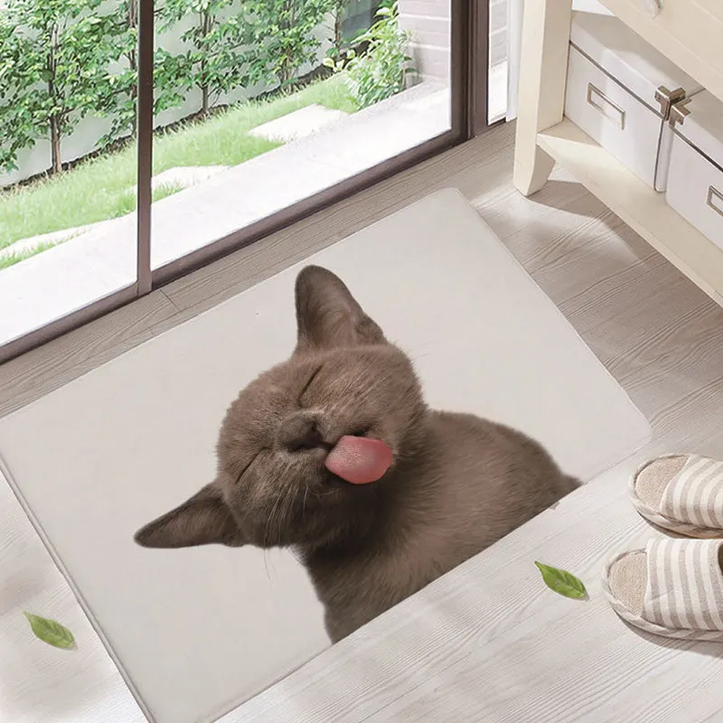 Милые собаки живопись коврики для кошек Противоскользящий коврик напольные