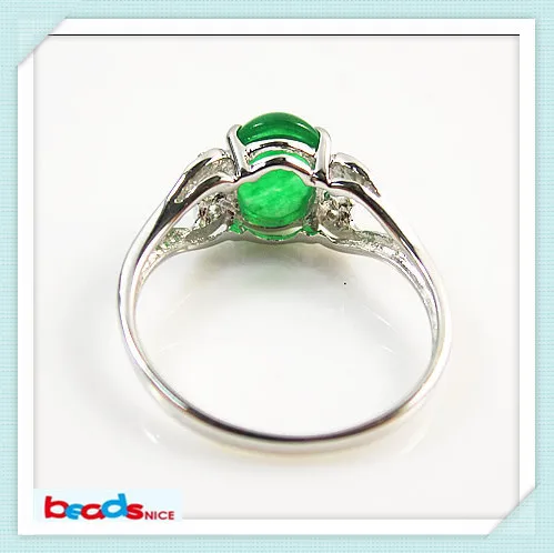 

Beadsnice ID26400 antique sterling silver rings 925 with malaysian jade
