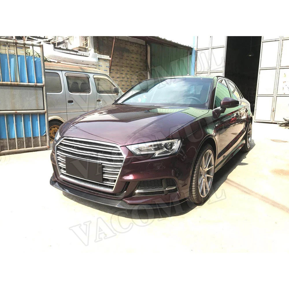 Спойлер для переднего бампера из углеродного волокна Audi A3 Sline S3 Sedan 4 door Not Standard 2017