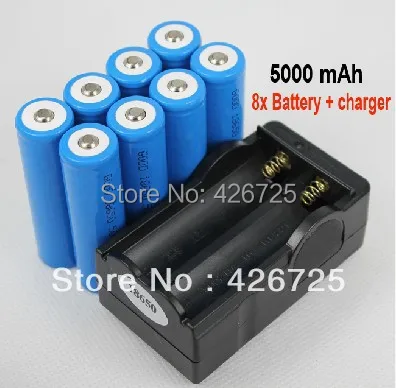 Новый светодиодный фонарик 8 шт. фонарь перезаряжаемый литий ионный аккумулятор