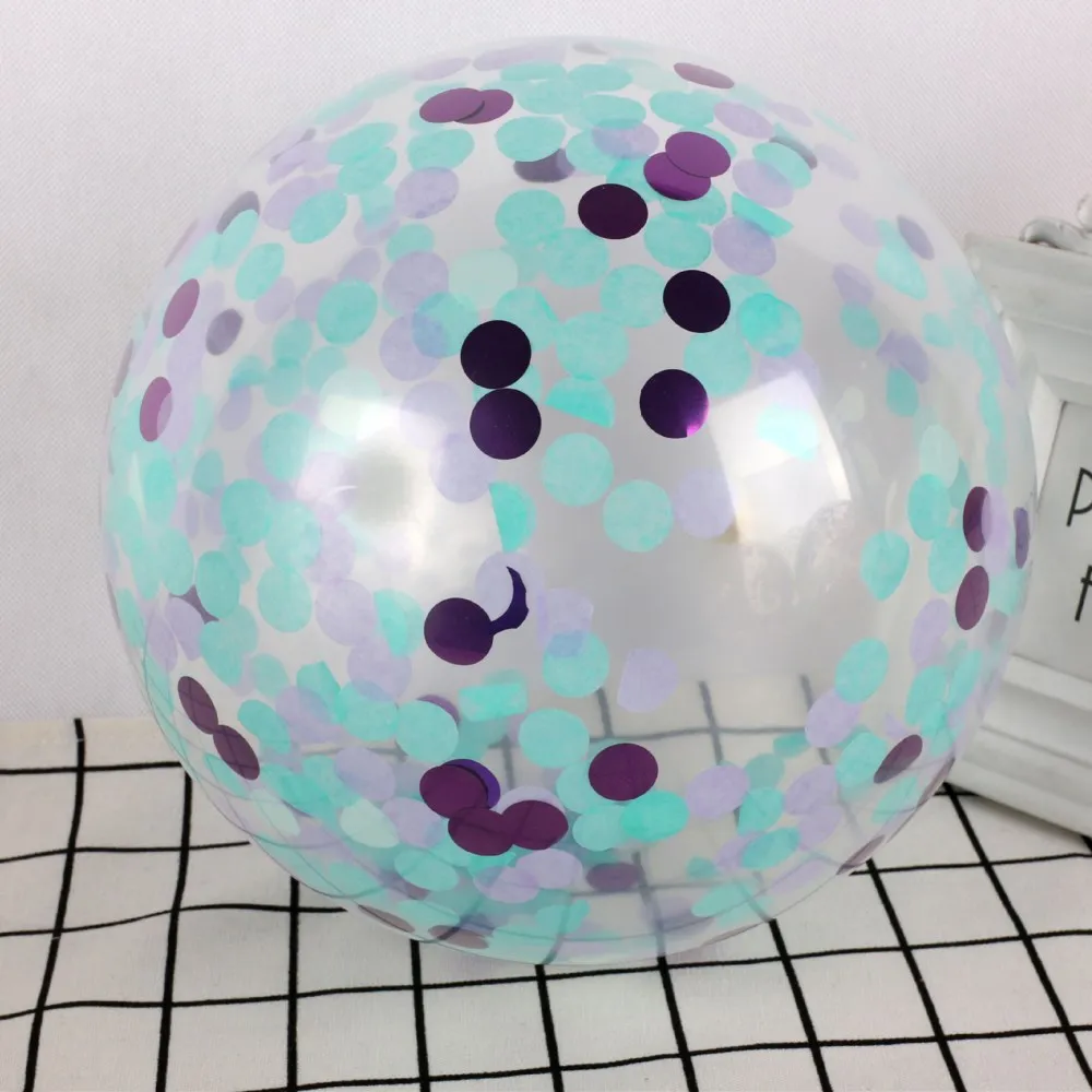 5 5Pcs 12" Mix Paper Confetti Balloons Clear Ballons Wedding Party Decoration Kid Children Birthday Party Supplies Air Ballon Toys - Цвет: 5