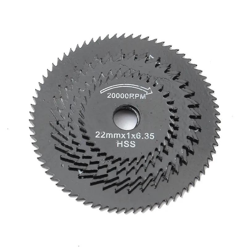 Набор из 6 металлических круглых пильных дисков HSS из высокоскоростной стали для деревообработки для ротарного инструмента Dremel в комплекте с аксессуарами.